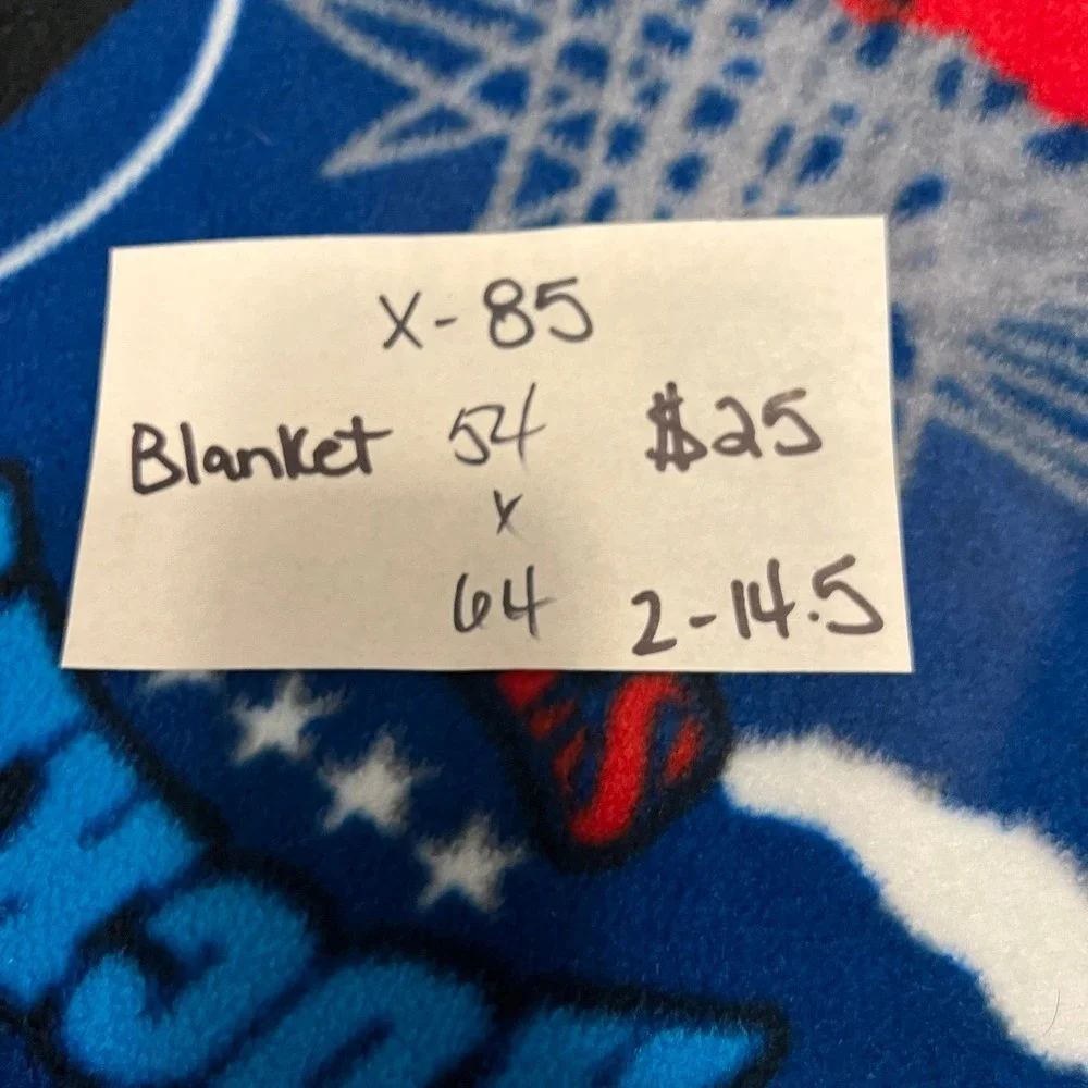 Hockey Star Fleece Tie Blanket Homemade (x-85)